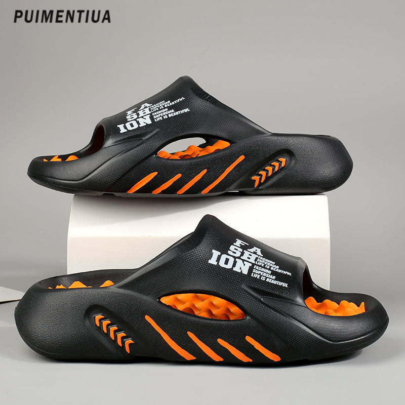 2023 Summer Men Massage Slippers Slides Indoor Outdoor Sandals Beach Casual Shoes Soft Sole Slides Men Flip-Flops Men's Sandals