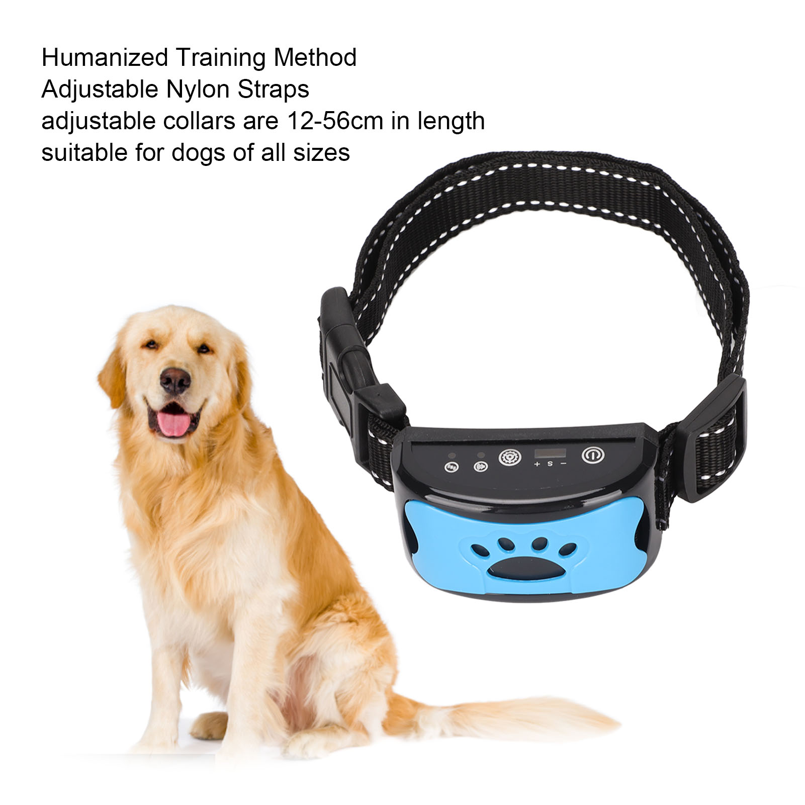 Dog Bark Collar 2 Modes Rechargeable Waterproof Auto Lock Humanized Adjustable Dog Bark Stopper Collar for Dogs