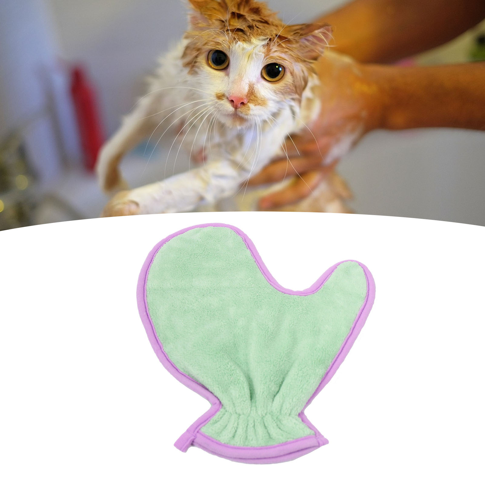 Pet Cleaning Towel Glove Fiber Super Absorbent Reusable Cat Dog Bath Towel Pet Care Tools