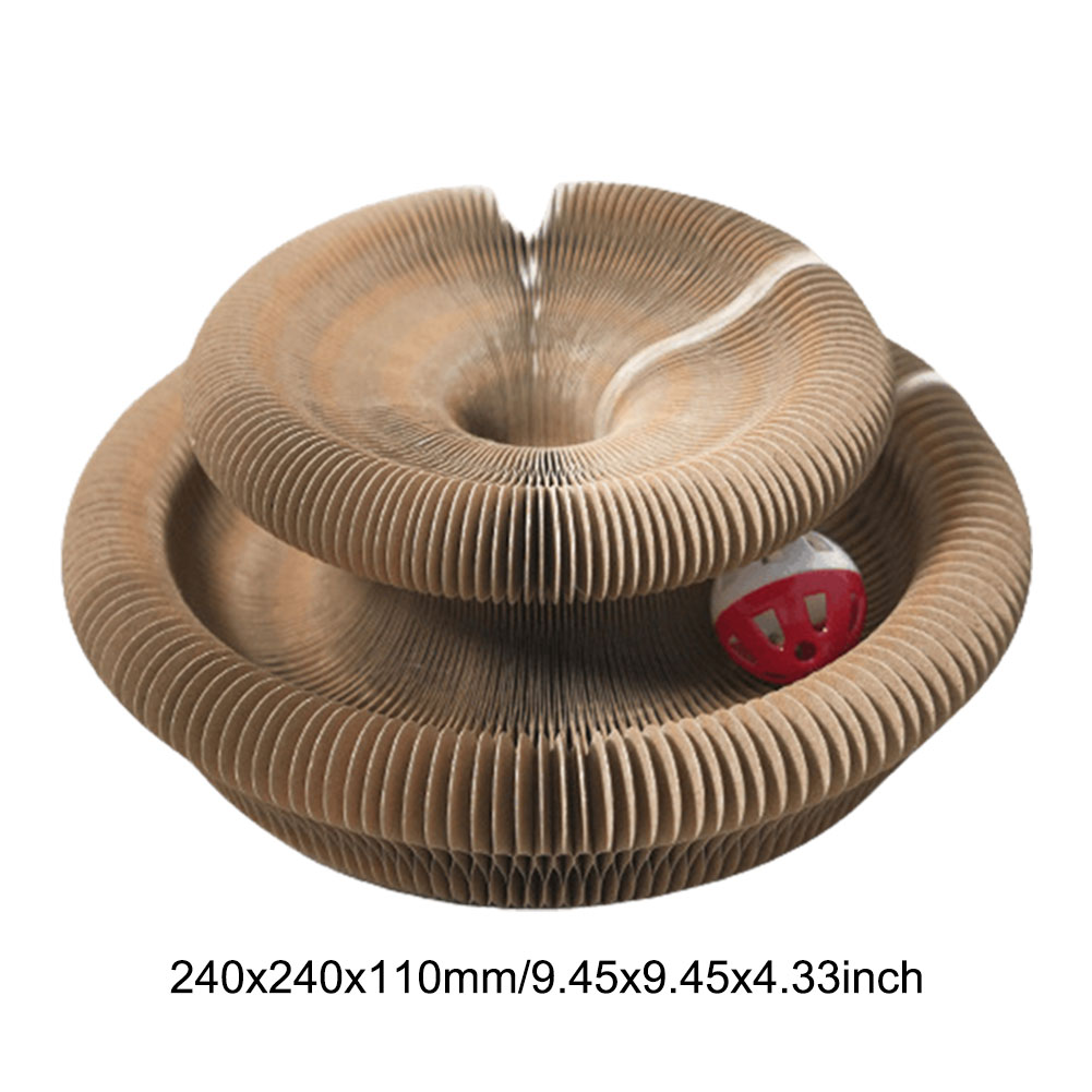 Magic Organ Cat Toy Cat Scratching Board Round Corrugated Scratching Post Toy Cats Grinding Claw Cats Interactive Toy Pet Supply