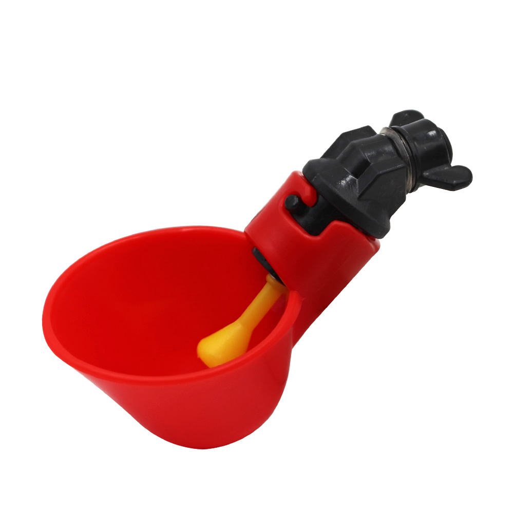 5Pcs Chicken Water Bowl Automatic Drinker Cups Thread Filling Waterer Poultry Drinking Bowl for Chickens Quail Bird Cage