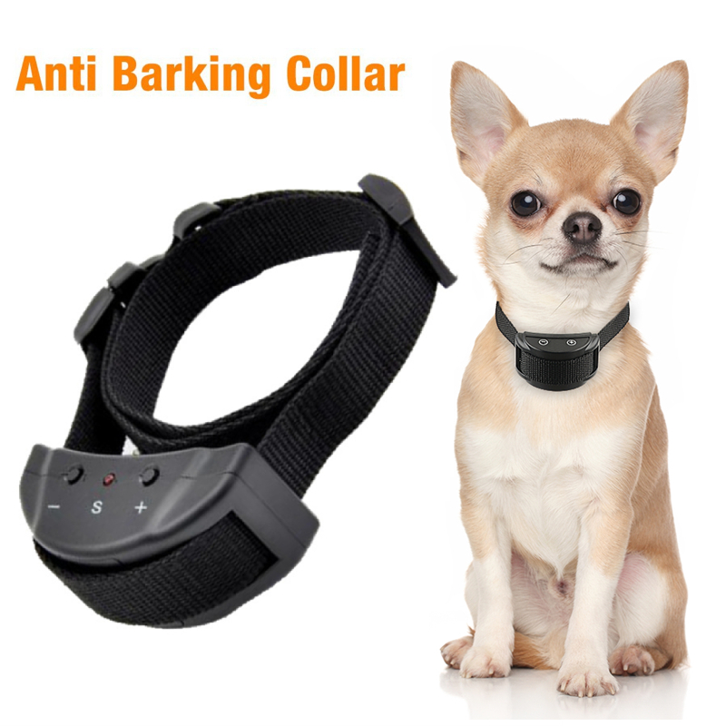 Pet Dog Anti Barking Collar Adjustable Ultrasonic Dog Training Stop Bark Shock Collar Dog Training Device For Small Pet Dog
