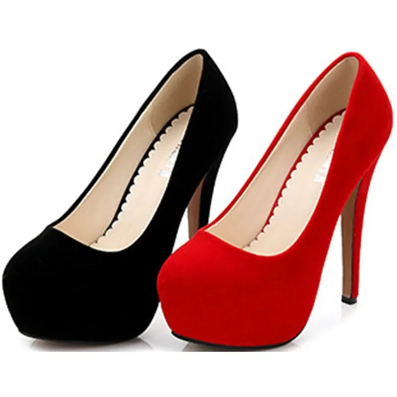 Fashion Women ck New Sandals 14cm Platform Wedding Pumps Casual Thin Heels Womens Shoes c1e5 s