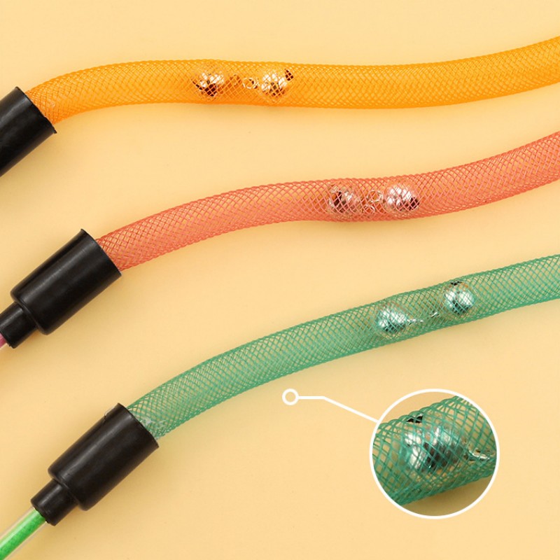 Cat Toy Butterfly Cats Stick Elastic Net Cat Toys Interactive Bite Resistant Wool Ball Toys for Cats Tease Kitten Toy with Bell