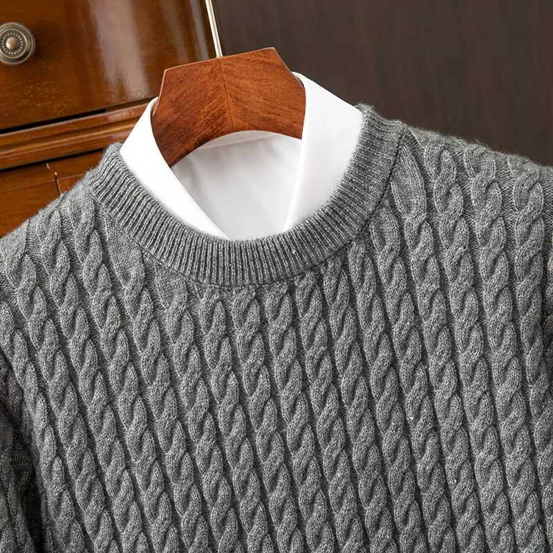 Autumn and winter cashmere sweater mens cashmere sweater mens pullover Fried Dough Twists knitwear mens sweater pullover M241214