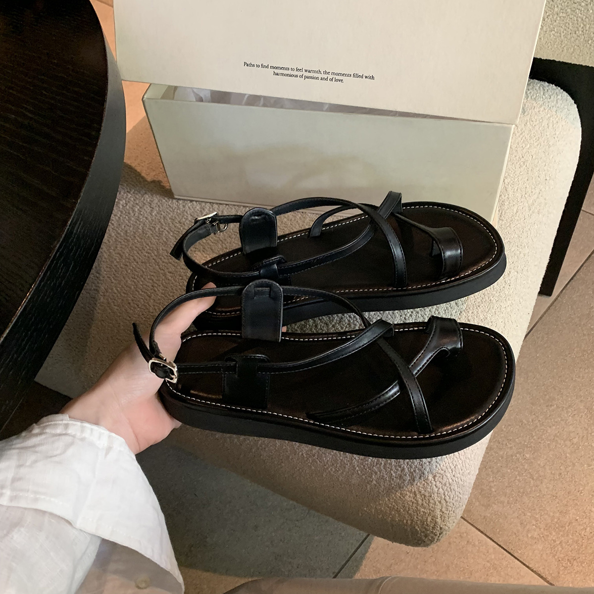 Women Thick 2024 New Summer Soft Sole New Elevated Casual Roman Sandals Small Womens Shoes Sandalias Mujer Sandal s