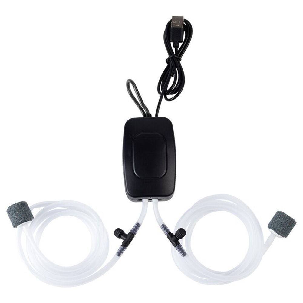 Aquarium Air Pump USB Powered Oxygen Aerator Fish Tank Accessories Fish Tank Air Pump Adjustable Air Valve Quiet Oxygen Pump