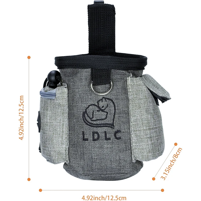 Durable Dog Treat Pouch Adjustable Waistband Waterproof Pet Traning Bag For Leash Toys Kibble Food Small To Large Dogs