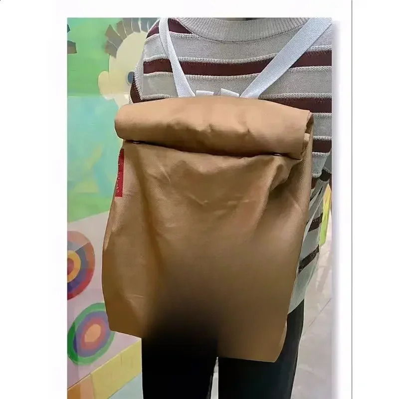 Kavay Cartoon School Bag Polyester Paper Bag Womens Backpack University Student Class Leisure Childrens Gift 240904