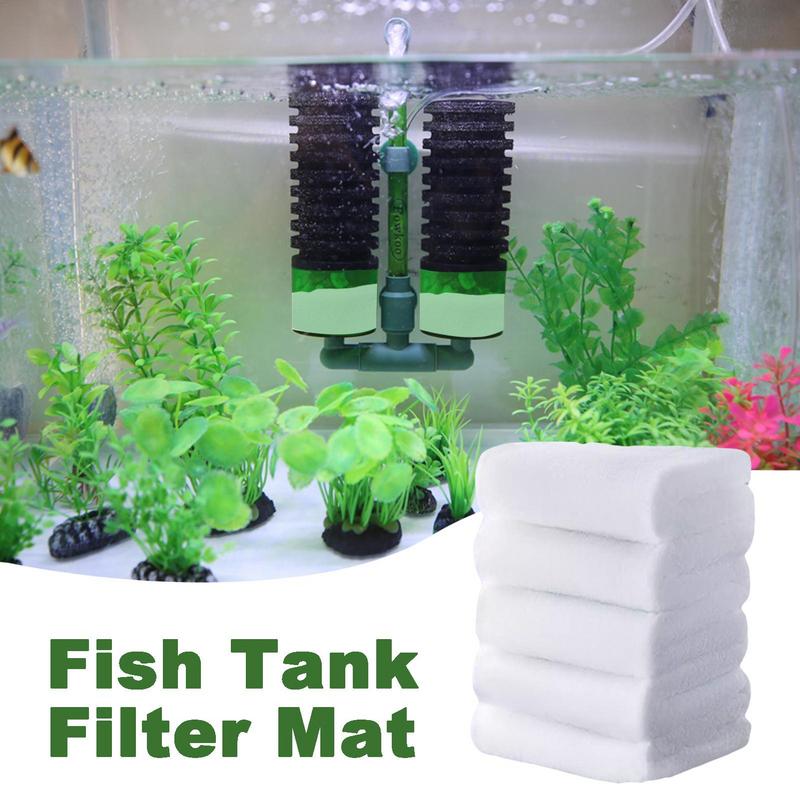 Aquarium Filter Sponge Purification Filter Pad Filter Material Media Cotton Cleaning Pad High Density for Aquarium Tanks Perlon