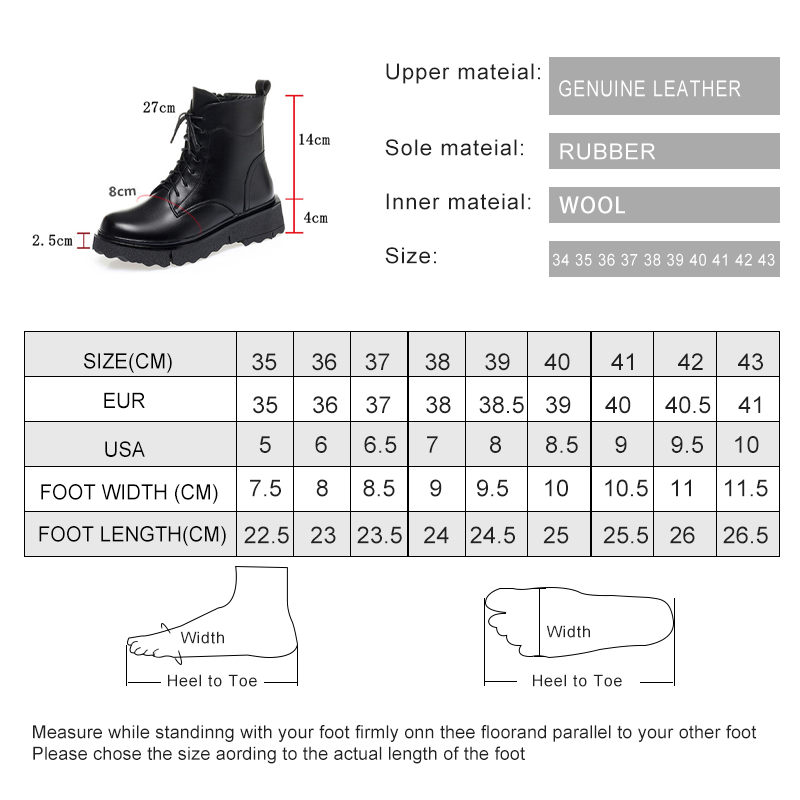 AIYUQI Ladies Winter Marton Boots 2024 New Large Size Women Ankle Boots Genuine Leather Wool Warm Non-slip Female Snow Boots