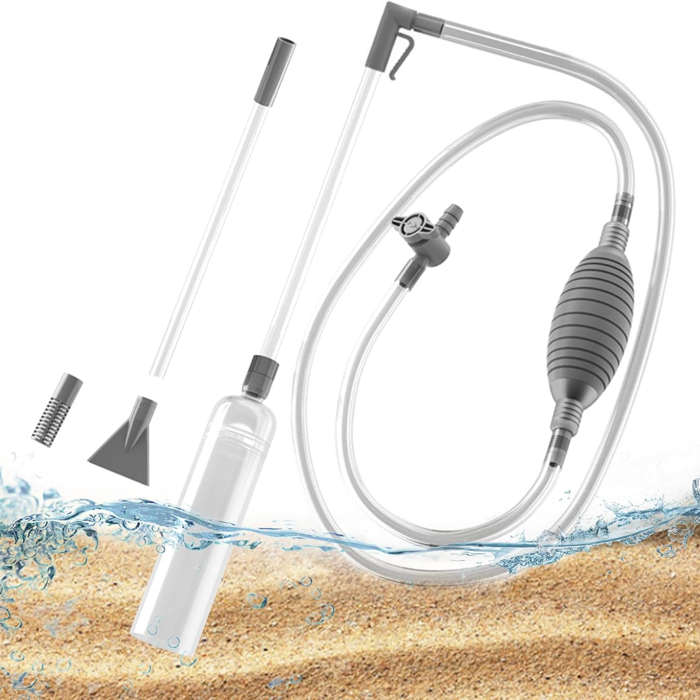 Large Fish Tank Aquarium Siphon Vacuum Gravel/Sand Washing and Water Change Cleaning Tool Kit with Extension Tube fish tank