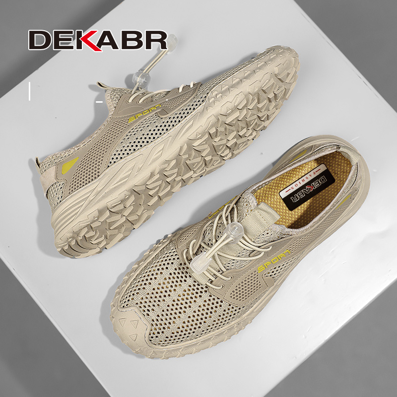 DEKABR New Men's Casual Fashion Comfortable Breathable Summer Mesh Non-Slip Thick Soft New Outsole Shoes For Men f765