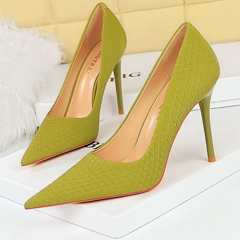 BIGTREE Shoes 2023 New Women Pumps Design Embossing Pattern High Heels Fashion Lady Sexy Party Shoes Stilettos Women Heels 10 Cm