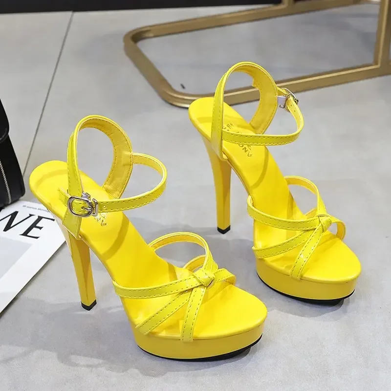 2025 new Summer Platform Women Sandals High-heeled 13cm Fashion Shows Thin Heels Plus-size Pumps Women's Shoes 4108 's