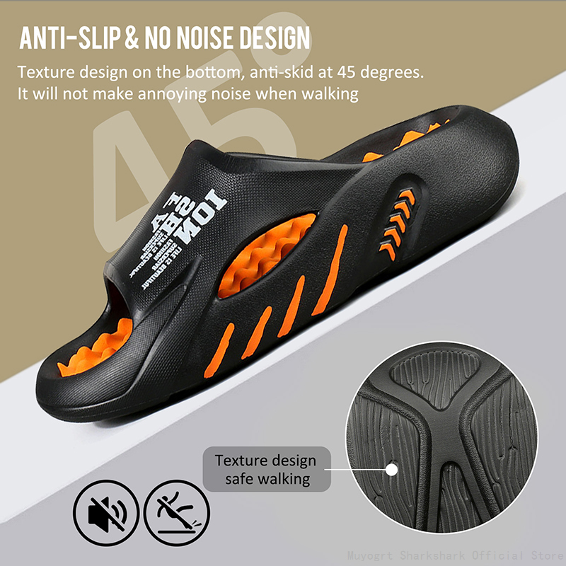 Sandal Men'S New Summer Sneaker Slippers Men Thick Platform Slides Eva Soft Massage Slipper Beach Shoes Man Flip ps ffce