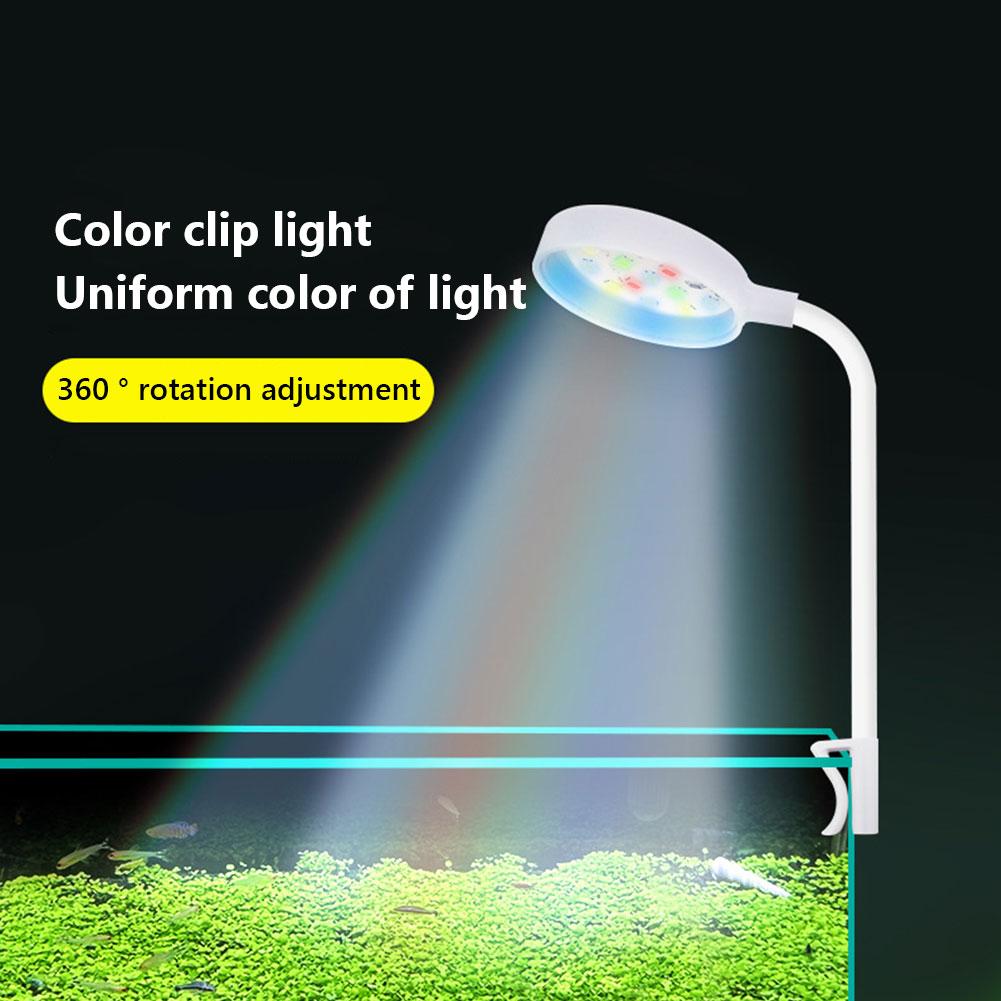 USB Plug Aquarium Mini Lamp LED Fish Tank Clip Lamp 360° Rotation Aquarium Plant Light Landscaping Reptile Animals Goldfish