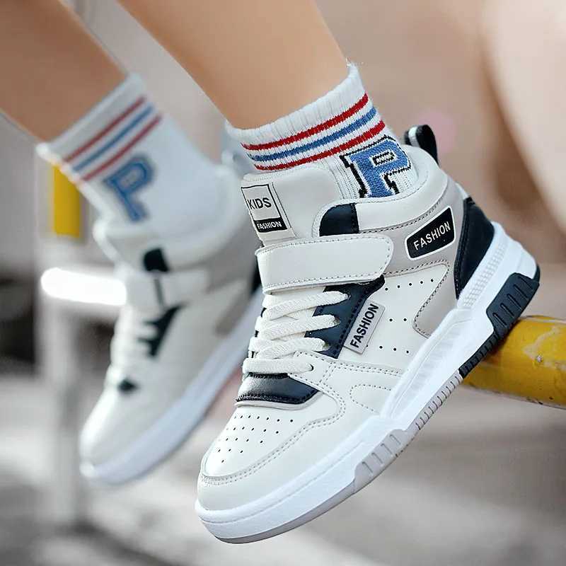 Design Children Sneaker Boys Shoes Skateboard Kids Casual Shoes Autumn Sports Tennis High Top Sneaker for Boy M240903