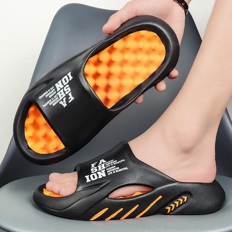 Sandal Men'S New Summer Sneaker Slippers Men Thick Platform Slides Eva Soft Massage Slipper Beach Shoes Man Flip ps ffce