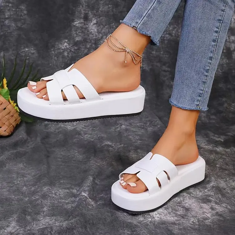 Soled Thick Slippers Outside Women Peep Toe Sandals Platform Shoes Flip ps Female ato Para Mujeres Pantuflas dbf4