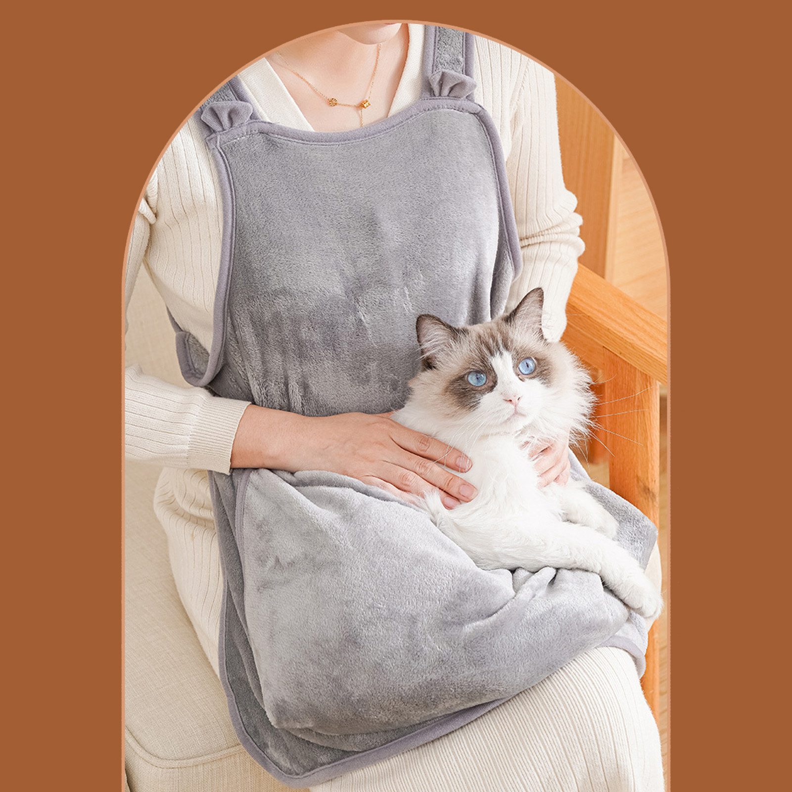 Cat Carrier Apron Soft Breathable Adjustable Cute Front Pet Sling Carrier For Kitten Small Dog