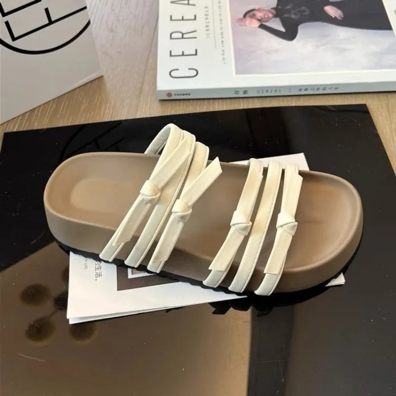 Flats Platform Women Slippers Beach Dress Shoes Casual Sandals Fashion Summer Flip ps 2024 New Brand 855d 09c