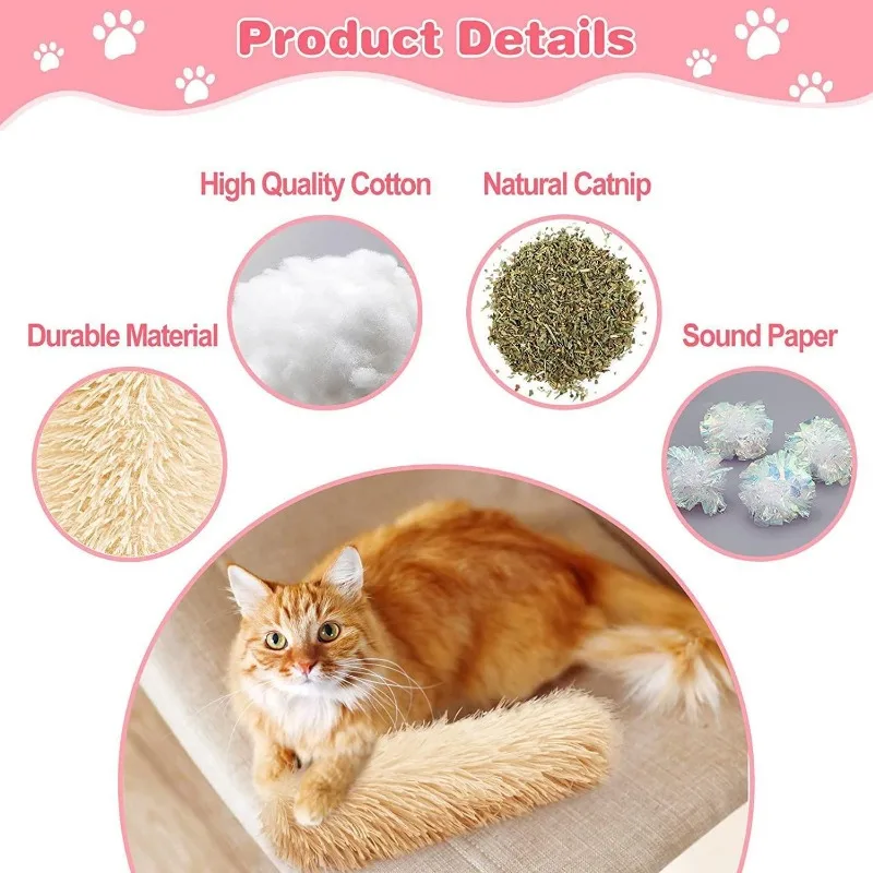 Plush Pillow Cat Toys Catnip Sounding Paper Pet Interactive Self-healing Chew Toy Cat Supplies Каціная Мята Hierba Gatera