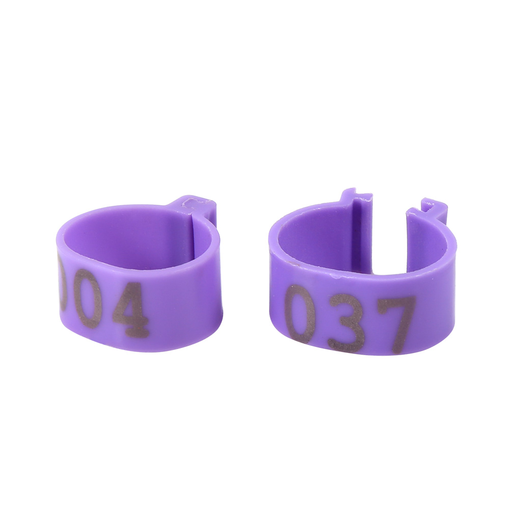 100pcs 5 Colors Chicken Duck Leg Rings Goose Animal Identification Tool 16mm Foot Blank Label Buckles Band Clip-On Rings