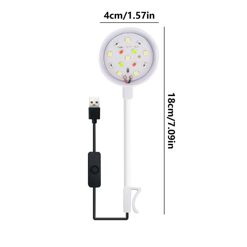 Fish Tank Lamp Clip On Fish Tank Lamp With 360-Degree Rotation Aquarium Accessories For Turtle Tank Fish Tank Aquarium Living