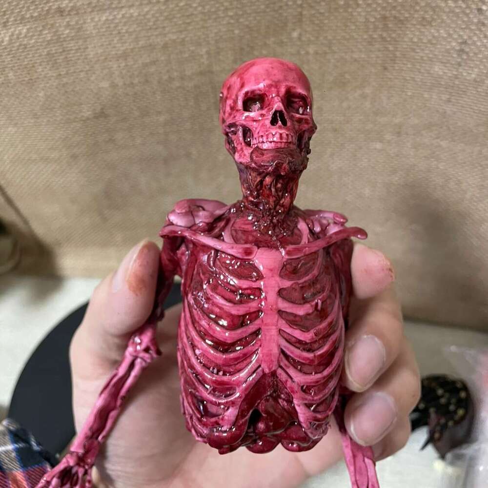 1/12 Scale Half-body Flesh Blood Human Skeleton PVC Model Fit for 6in Action Figure Accessory Toys Scene
