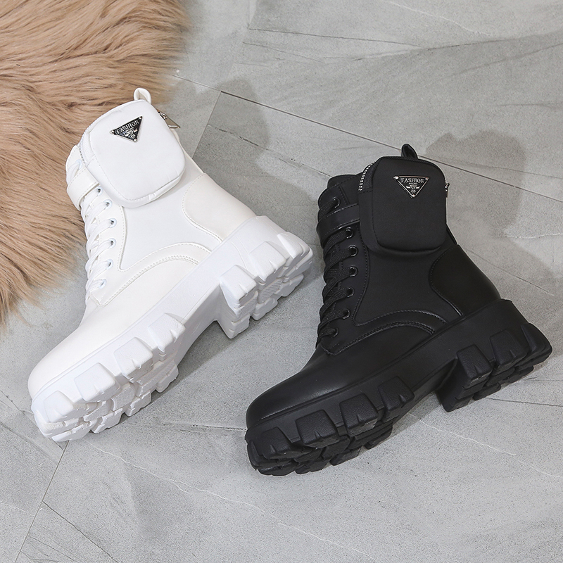 Botas Mujer Invierno 2022 Winter New In Women's Boots Lace Up Boots Luxury Brand Designer Platform Ankle Boots Bottine Femme