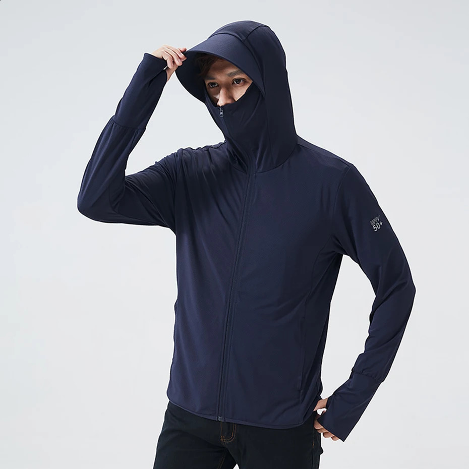 Summer jacket UPF 50UV sunscreen jacket mens ultra light sports jacket hooded jacket mens windproof casual jacket 240903