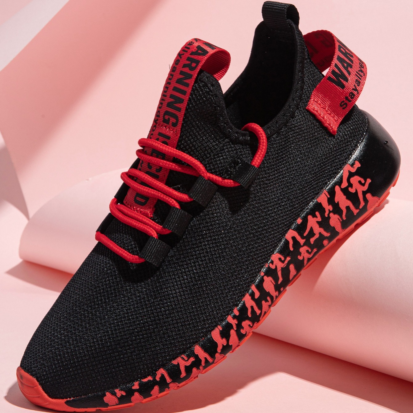 Two Tone Lightweight Sneakers - Ultra-Breathable Mesh Upper with Secure Lace-Up, Fashionable Running Shoes for Daily Wear - Comfortable & Stylish Two-