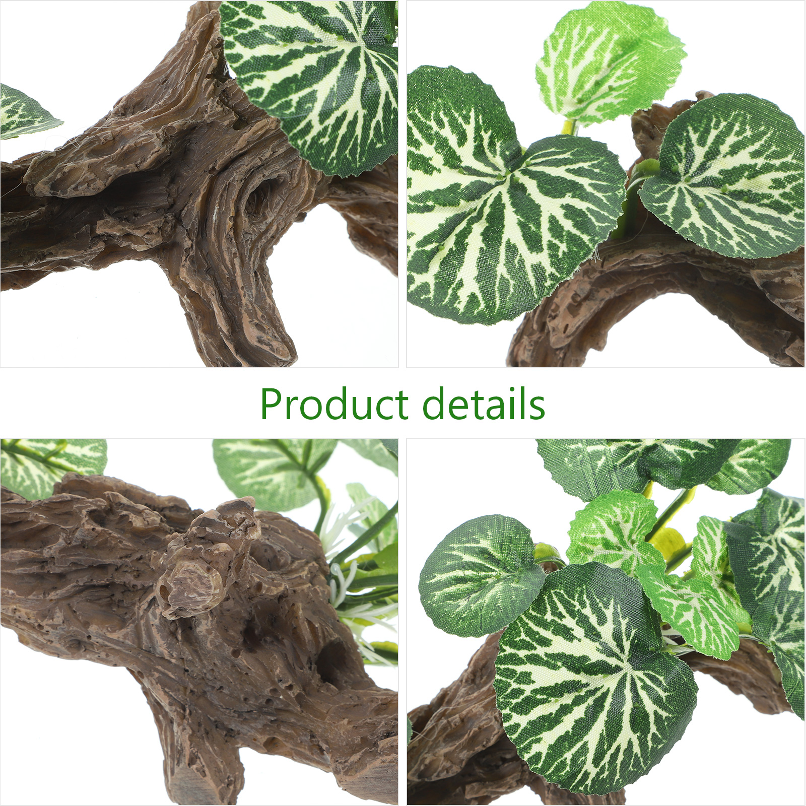 Plant Decoration Natural Hiding Places Amphibians Fish Tank Turtle Reptile Plants Resin Terrarium