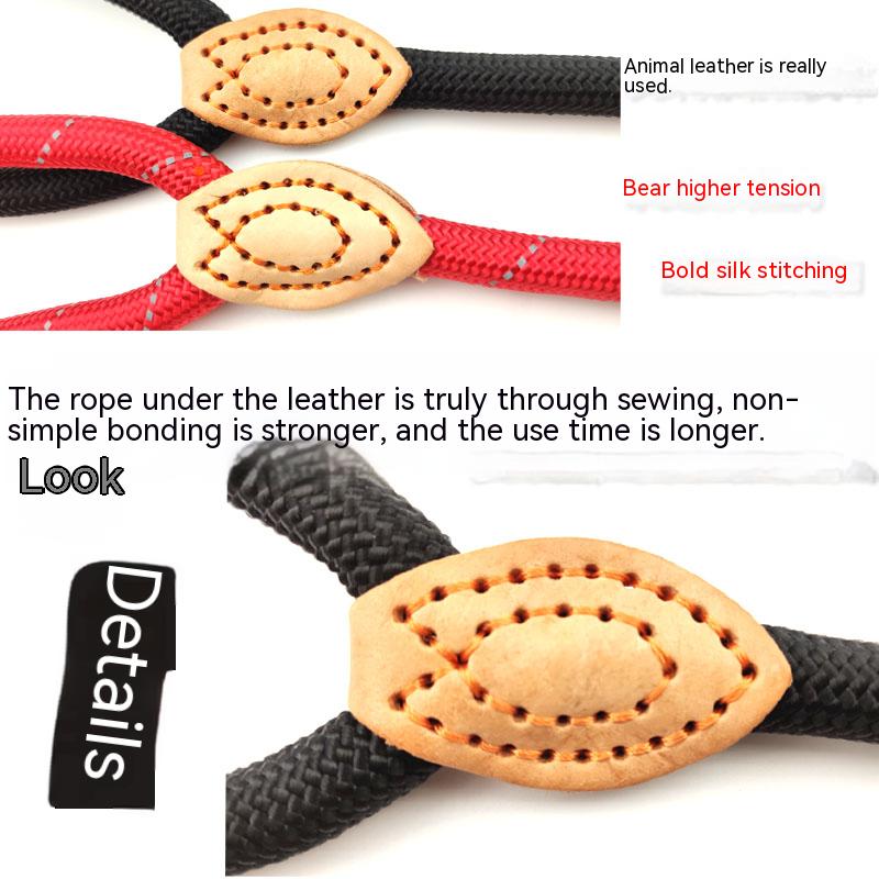 Dog Leash Slip Rope Lead Leash Heavy Duty Braided Rope Adjustable Loop Collar Training Leashes For Medium Large Dogs Accessories