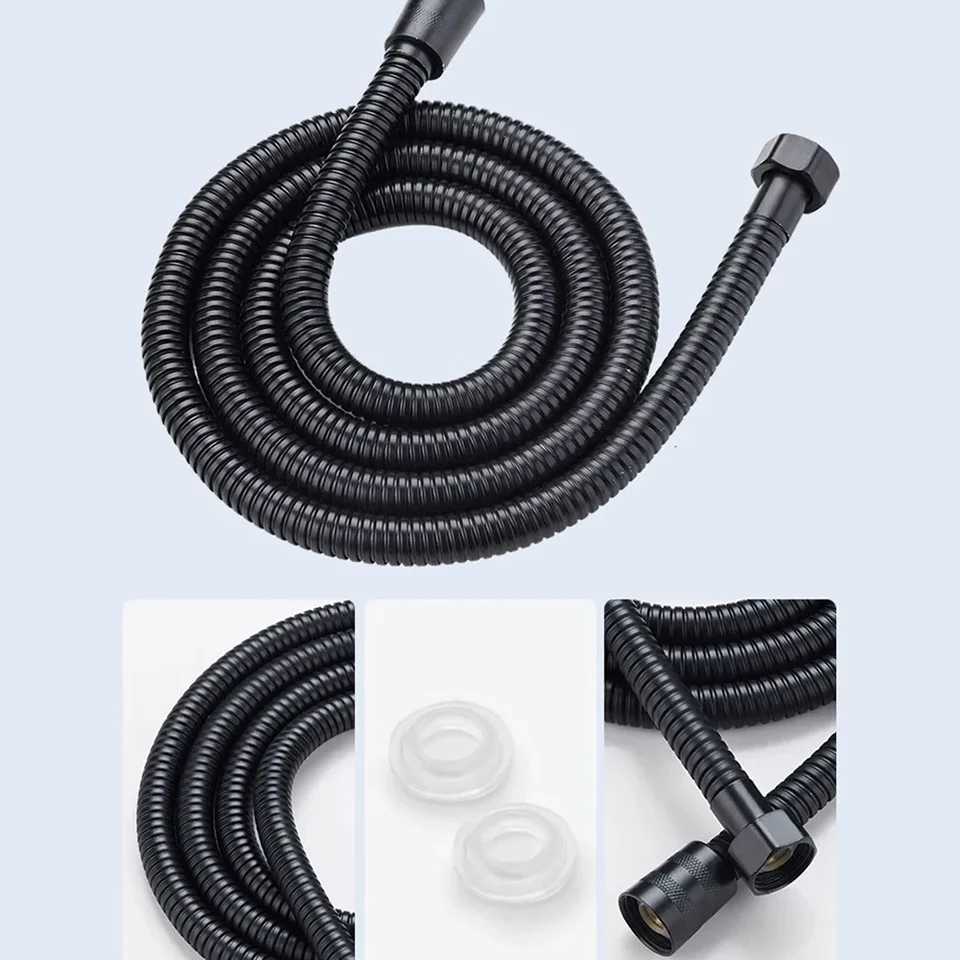 Chrome 5-Mode High-Pressure Shower Head Set w/ 1.5m Hose and Bracket