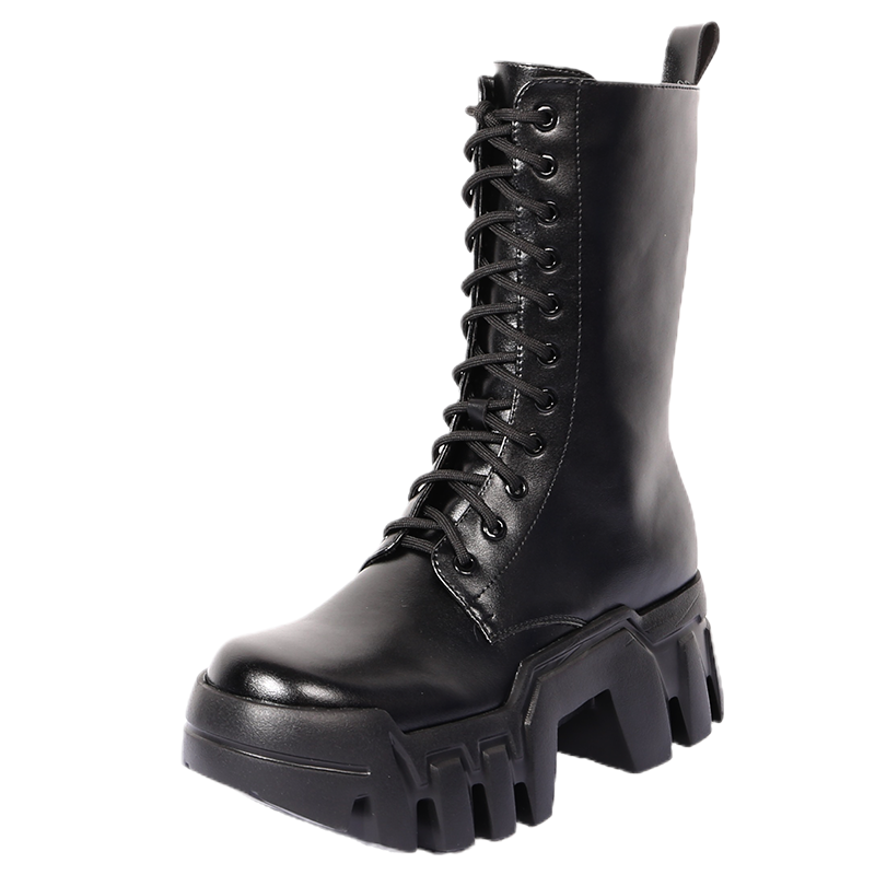 2024 New Women Boots Casual Shoes Leather Ankle Chelsea Boots Ladies Classic Punk Platform High Heels platform boots