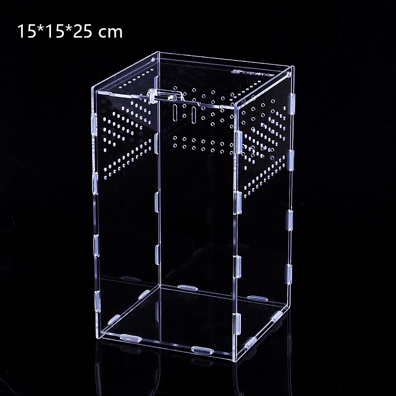 Acrylic Transparent Reptile Terrarium Habitat Breeding Box Reptiles Cage Nano Arboreal Tarantula Enclosure Dearded Dragon Supply