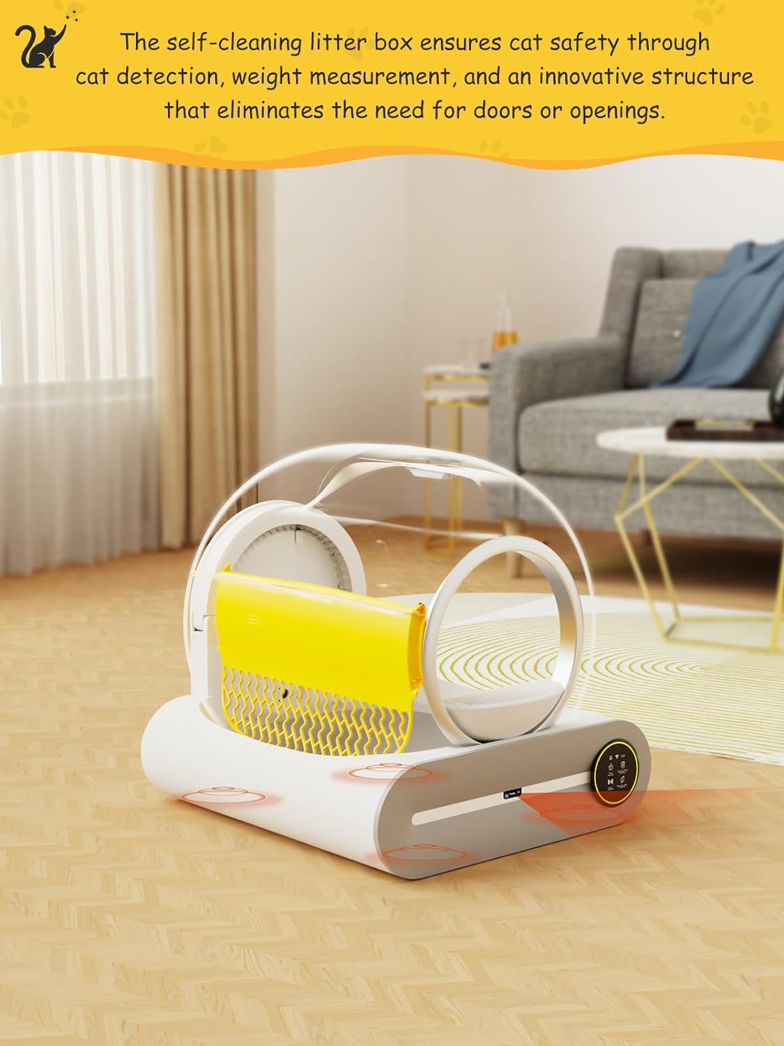 Electric Smart Quick Self Cleaning Deodorant Large Space cat Toilet Tray Automatic APP Remote Control Auto Cat Litter Box