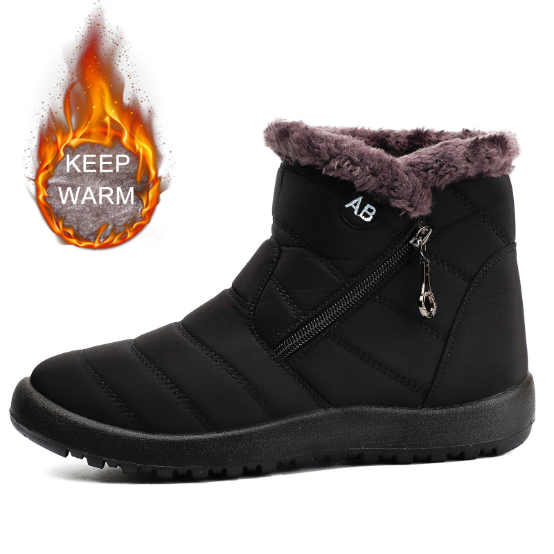 Women's Waterproonkle hot Snow Zipper Winter 2023 Designer NEW hot Heel Insulated Boots