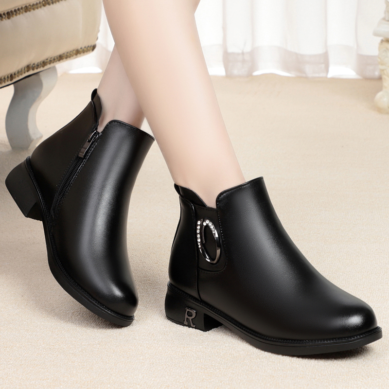 AIYUQI Women's Winter Boots Anti Slip 2024 New Large Size Women's Snow Boots Wool Warm Women's Ankle Boots