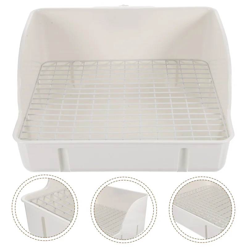 Rabbit Potty Pet Bedpan Bunny Cage Toilet Large Washable Dog Pee Pads Plastic for Rabbit