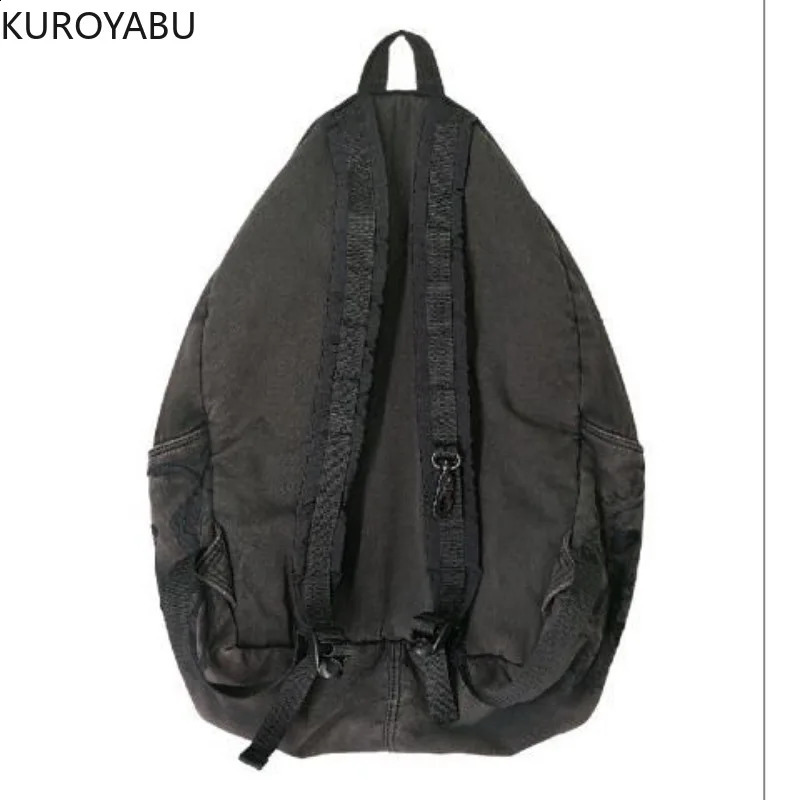 Denim Y2k Backpack Womens Street Clothing Embroidered Letter Canvas Casual Fashion School Bag Retro Large Capacity Travel 240903