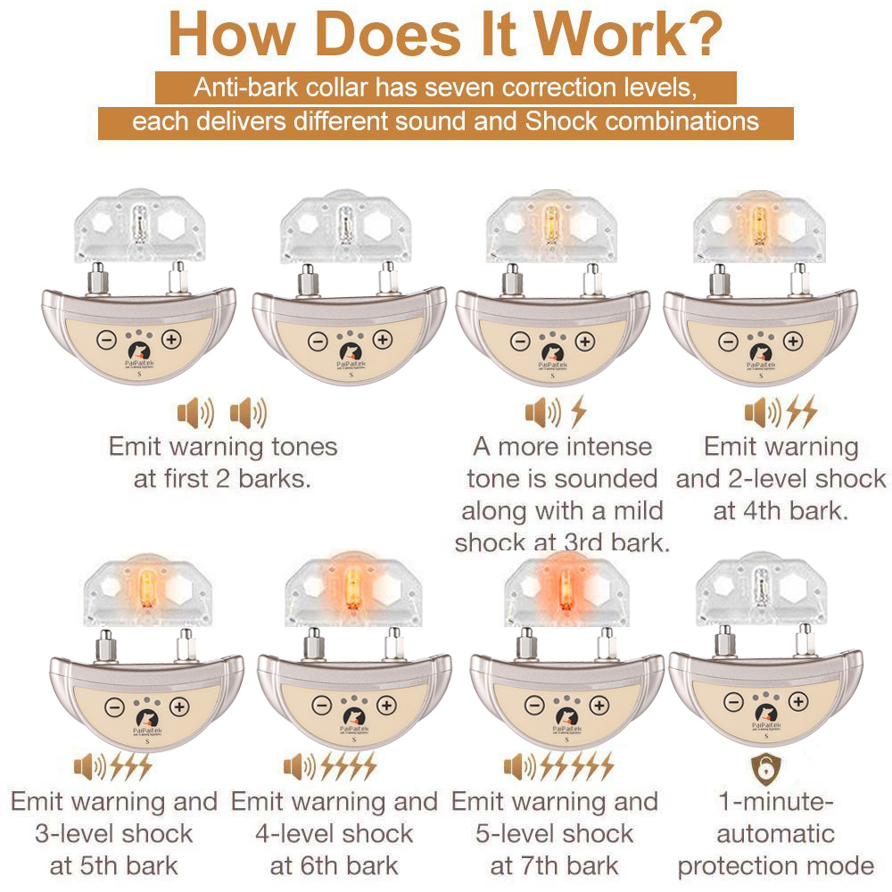 Pink Nylon Pet Anti Bark Collar Dog Necklace Dog Electric Shock Collar Bark Control For Dog Adjustable Sensitivity Pet Collar