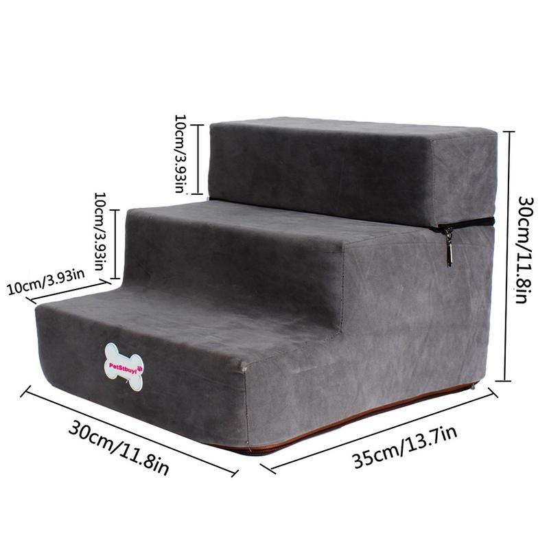 Small Dog Stairs Pet 3 Steps Stairs 30cm Height for Small Dog Cat Ramp Ladder Antislip Removable Dogs Bed Stairs Pet Supplies