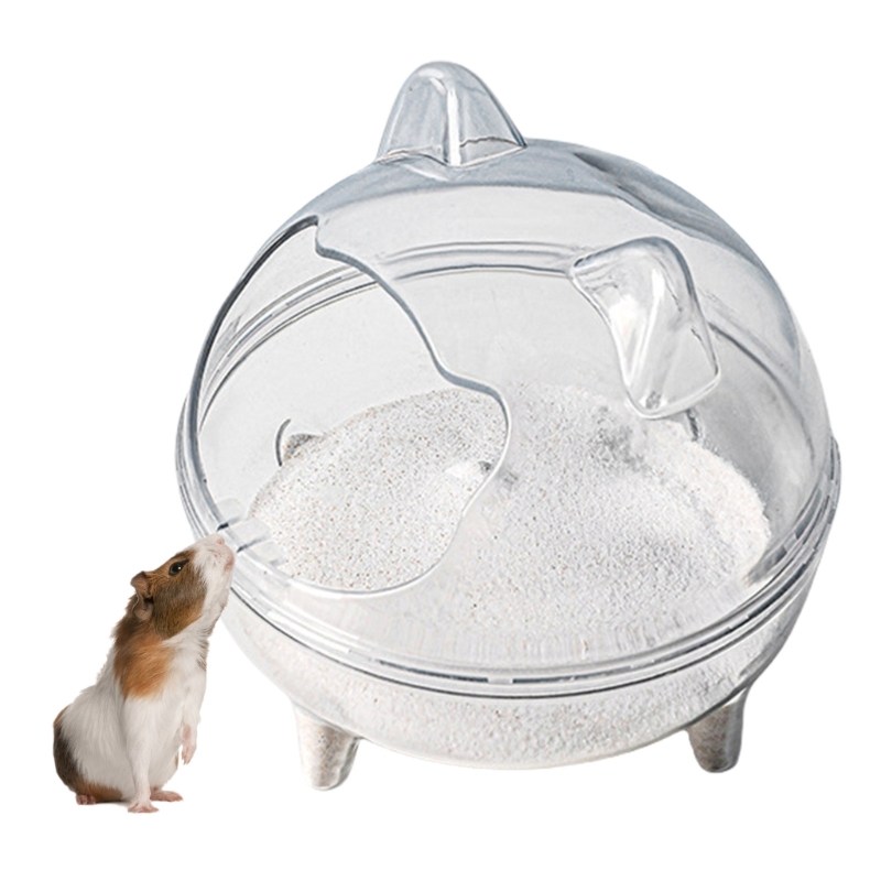 Spacious Hamster Sand Bathroom with Clear View for Gerbil and Guinea Pigs