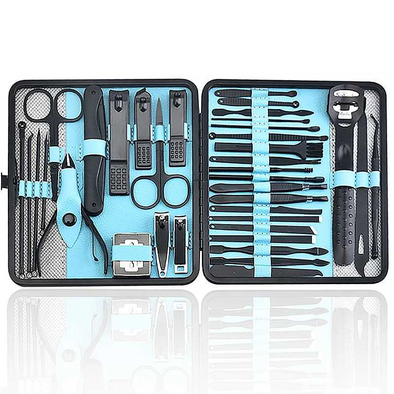 10/36 pcs New Professional Manicure Set Pedicure Grooming Kit Includes Scissors Nail Files and Travel Case Perfect for GiftXJ240903