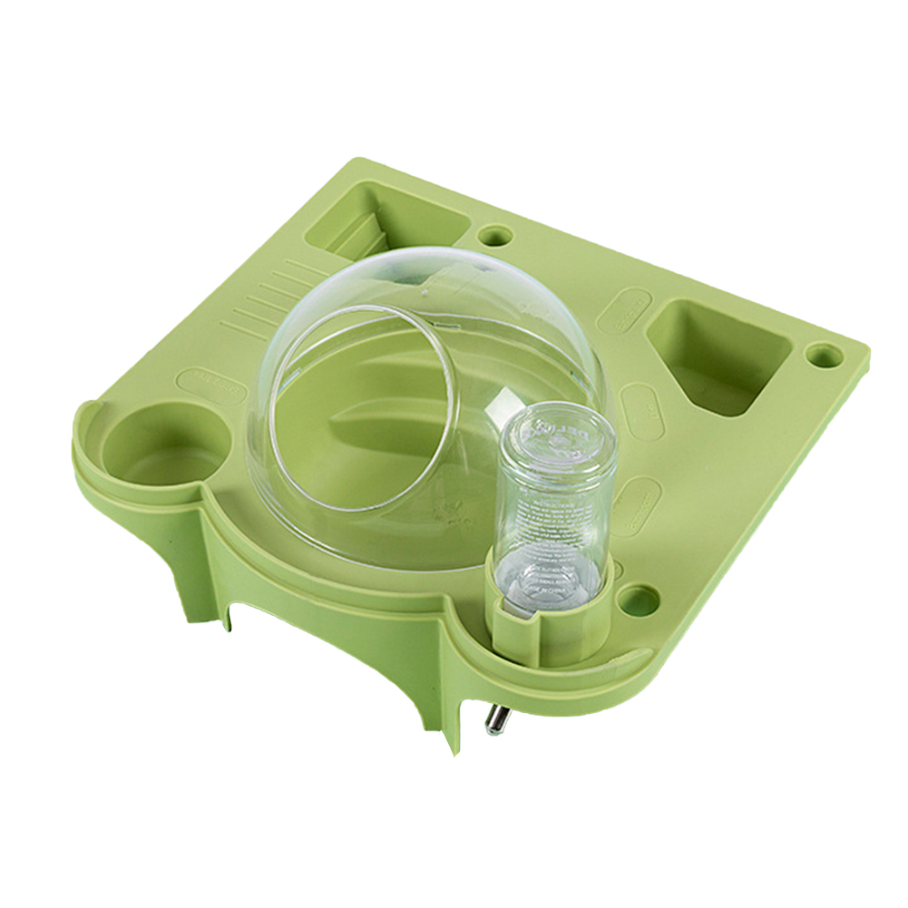 Hamster House Small Hamster Cage With Water Bottle Transparent Capsule Bathroom 2 Eating Area Detachable Hamster Habitat