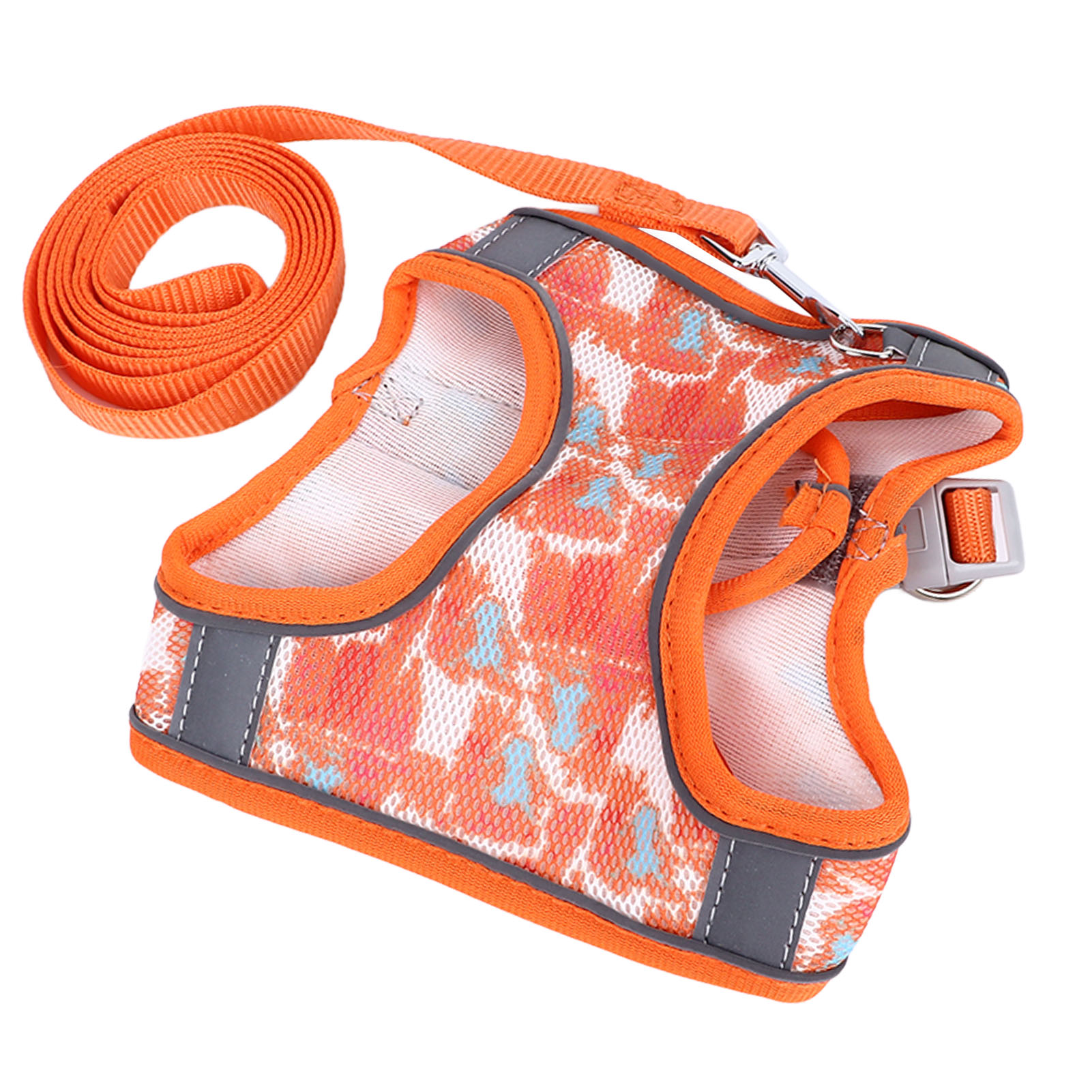 Pet Harness Leash Breathable Adjustable Reflective Dog Walking Vest Leash For Small Medium Cats