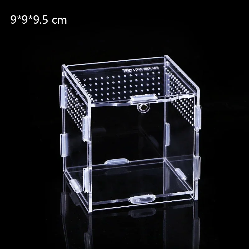 Reptile Transparent Terrarium Habitat Breeding Box Acrylic Reptiles Cage Nano Arboreal Tarantula Enclosure Bearded Dragon